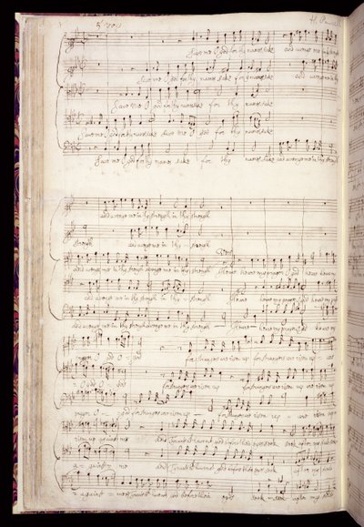 Save me O God, from an anthology of English anthems, c.1670-80 by Henry Purcell